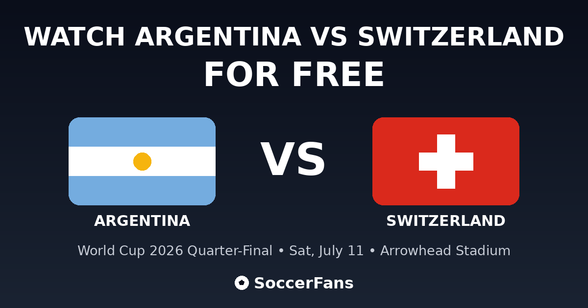 Watch Argentina vs Switzerland for free - World Cup 2026 quarter-final streaming guide