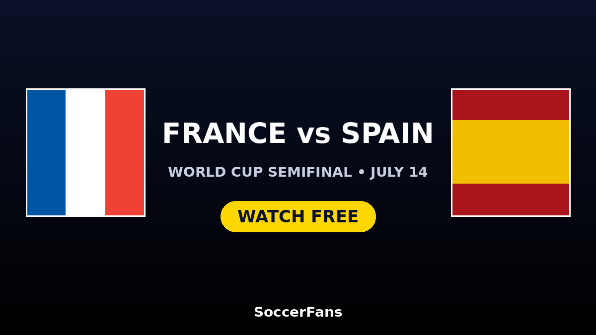 Watch France vs. Spain free — World Cup semifinal live stream